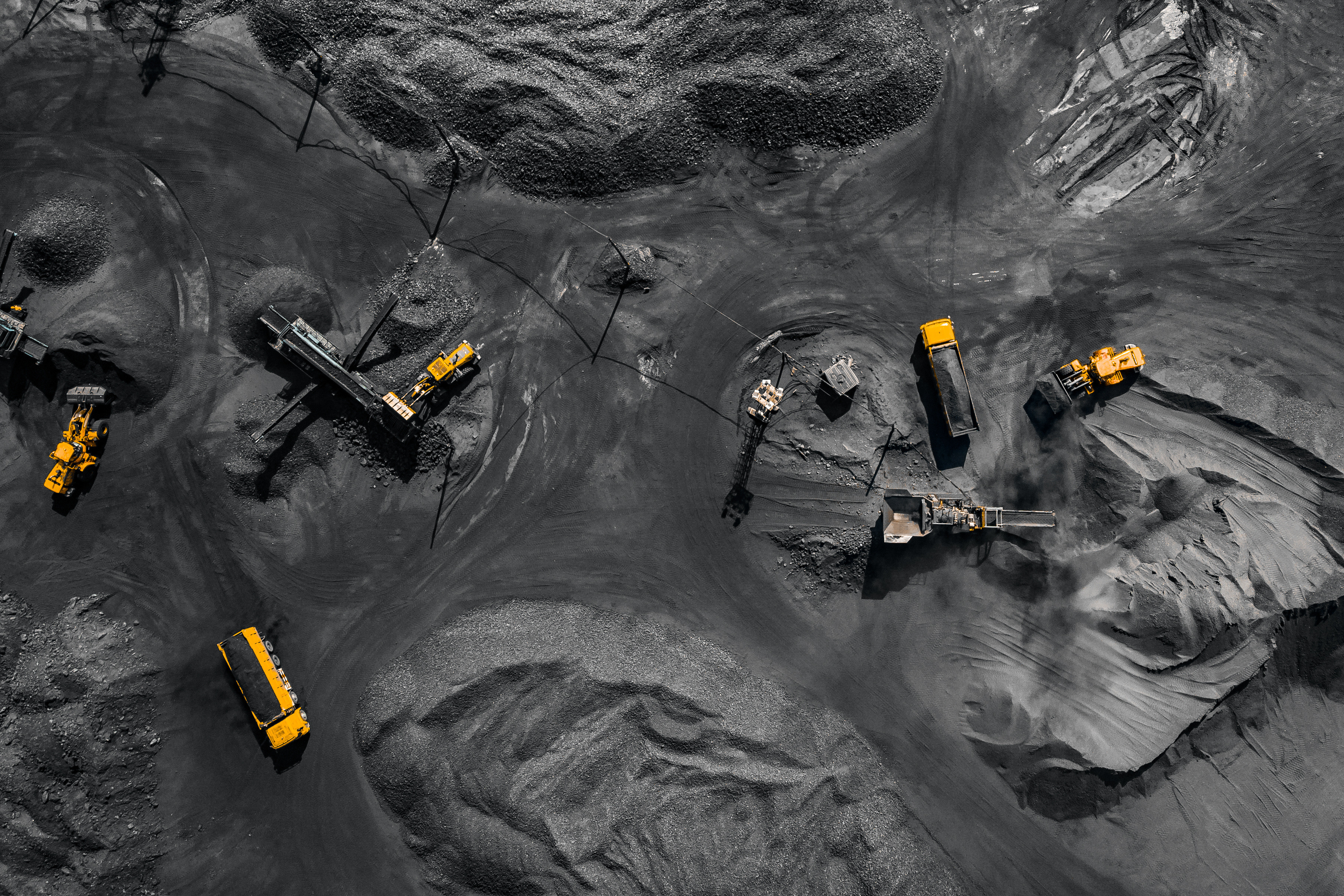 Birds eye view of machinery 